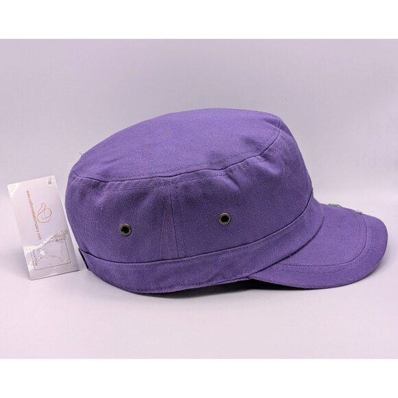 California Hat Co Women's Purple Military Hat Gems Jeweled Bling Colorful Cap - Picture 3 of 5